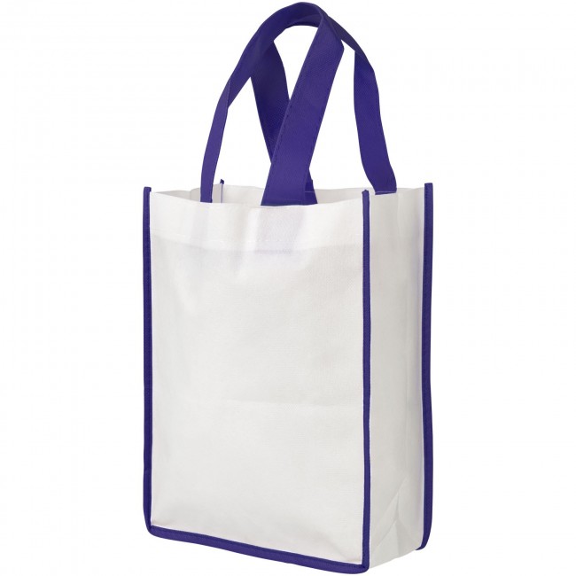 Promotional Contrast small non-woven shopping tote bag - Image 3