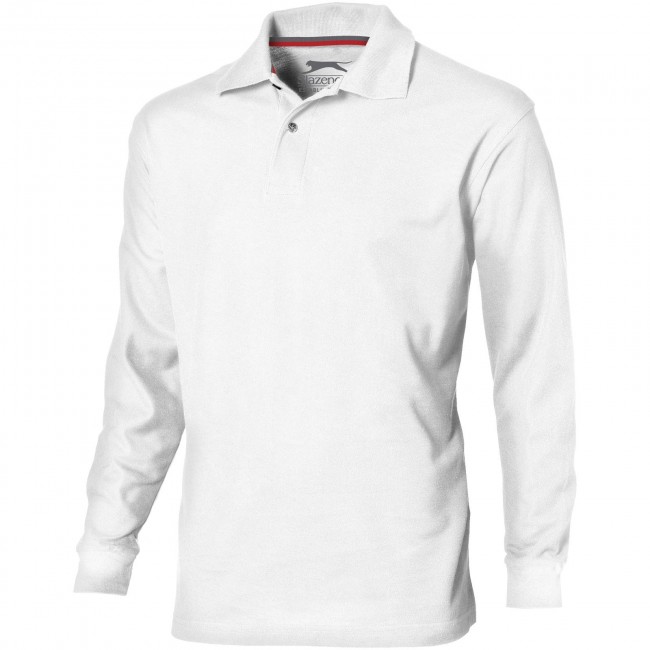 Promotional Point long sleeve men's polo - Image 6