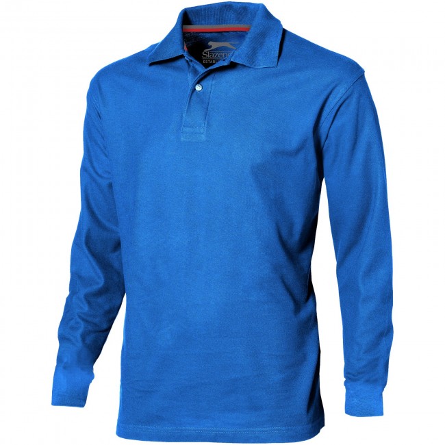 Promotional Point long sleeve men's polo - Image 4