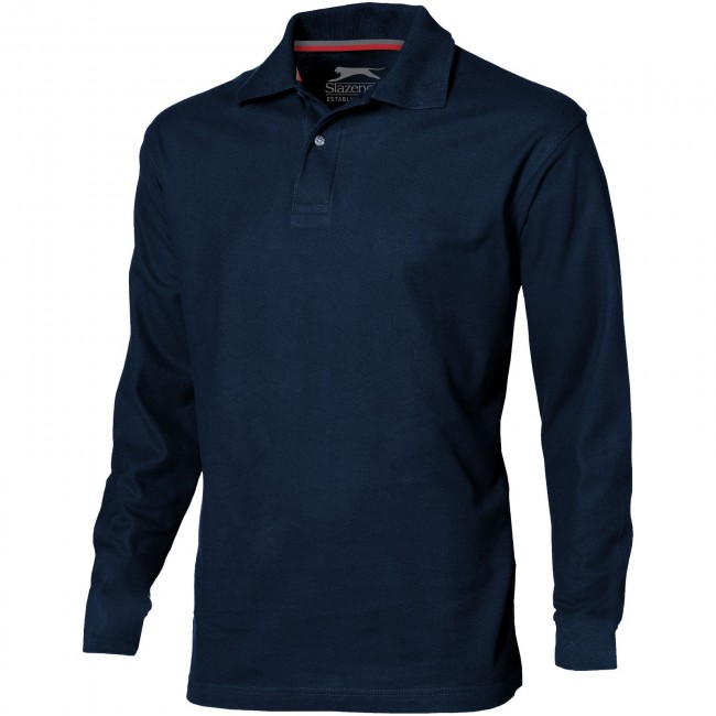 Promotional Point long sleeve men's polo - Image 3