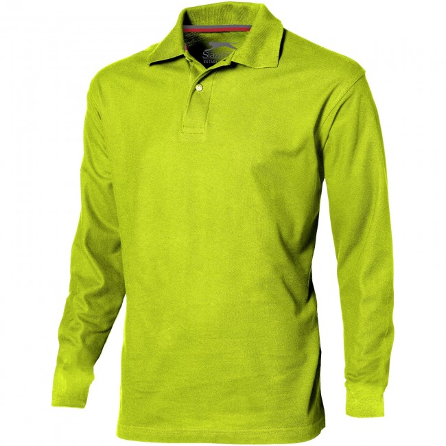 Promotional Point long sleeve men's polo - Image 2