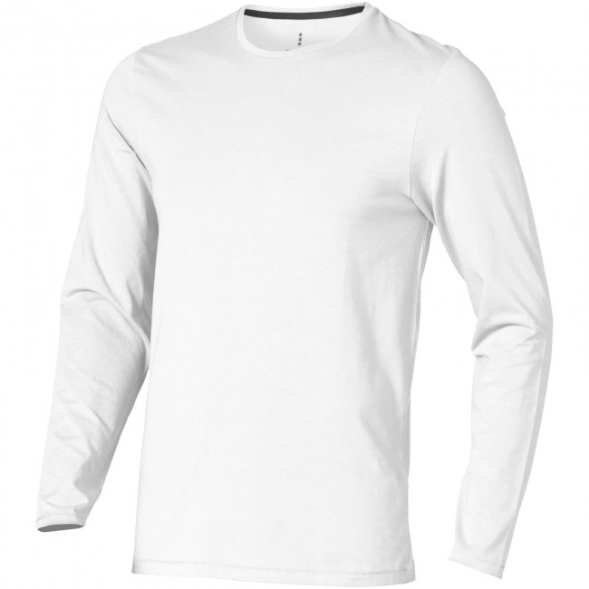 Promotional Ponoka long sleeve men's organic t-shirt - Image 5