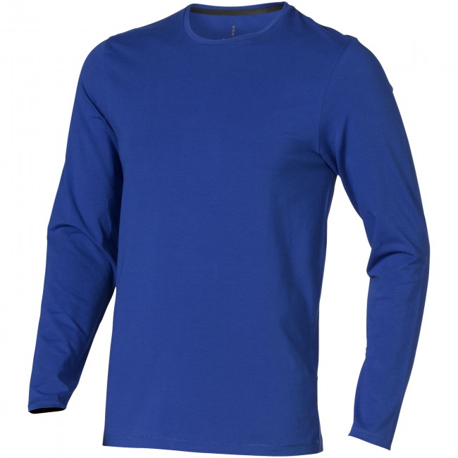 Promotional Ponoka long sleeve men's organic t-shirt - Image 4