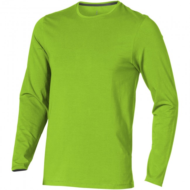 Promotional Ponoka long sleeve men's organic t-shirt - Image 3