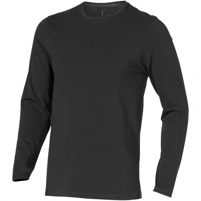 Promotional Ponoka long sleeve men's organic t-shirt - Image 2