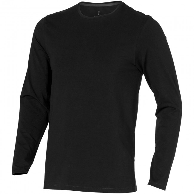 Promotional Ponoka long sleeve men's organic t-shirt - Image 1