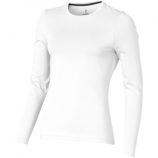 Promotional Ponoka long sleeve women's organic t-shirt - Image 5