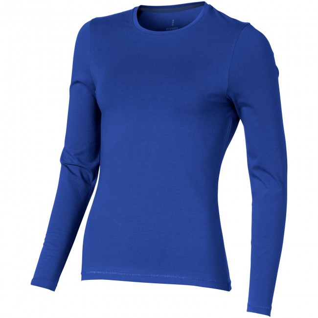 Promotional Ponoka long sleeve women's organic t-shirt - Image 4