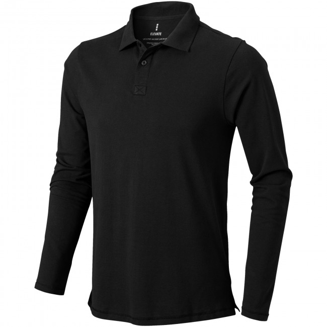 Promotional Oakville long sleeve men's polo - Image 1