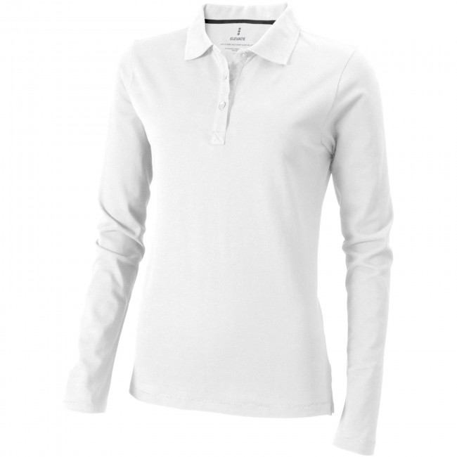 Promotional Oakville long sleeve women's polo - Image 6