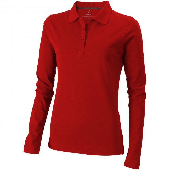 Promotional Oakville long sleeve women's polo - Image 5