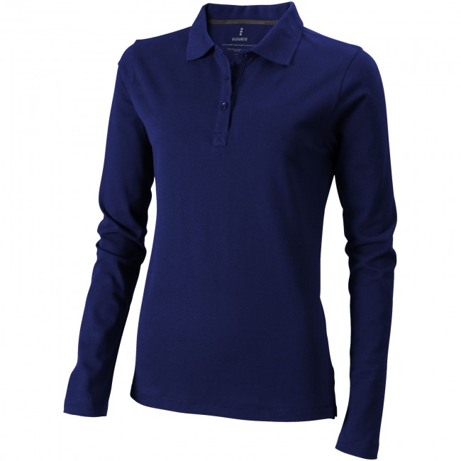 Promotional Oakville long sleeve women's polo - Image 4