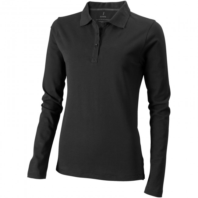 Promotional Oakville long sleeve women's polo - Image 3