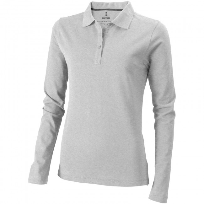 Promotional Oakville long sleeve women's polo - Image 2