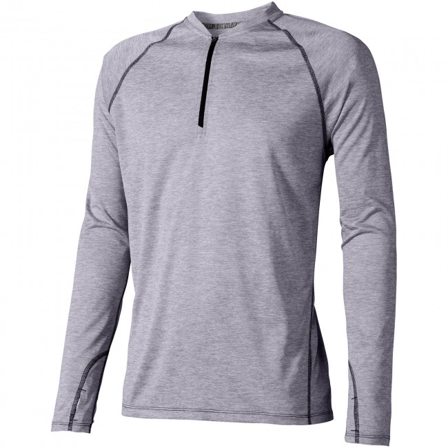 Promotional Quadra long sleeve cool fit men's t-shirt - Image 2