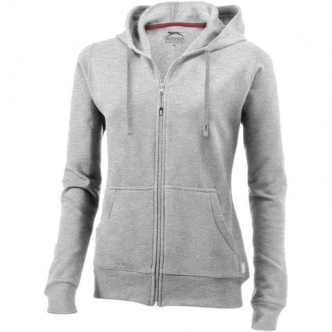 Promotional Open full zip hooded ladies sweater - Image 2