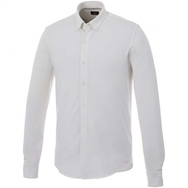 Promotional Bigelow long sleeve men's pique shirt - Image 5