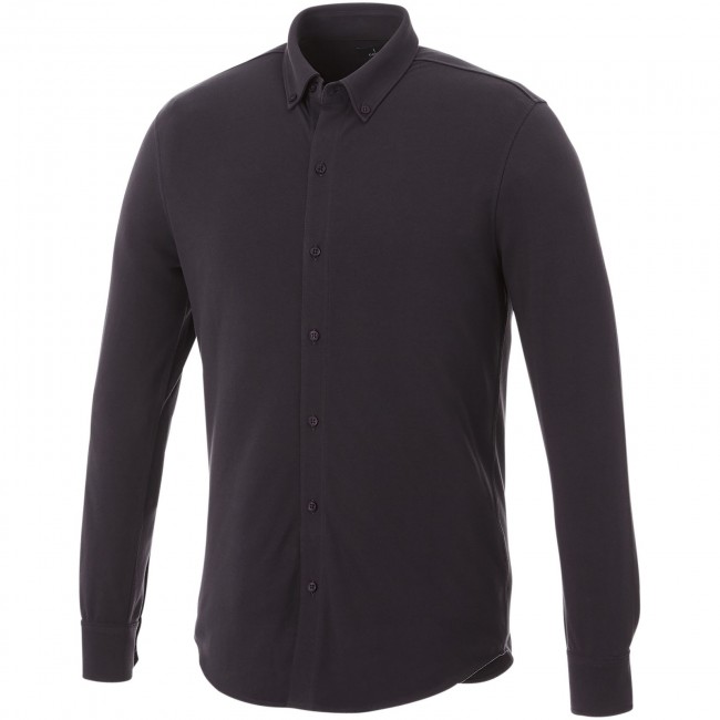 Promotional Bigelow long sleeve men's pique shirt - Image 2