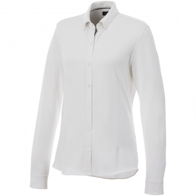 Promotional Bigelow long sleeve women's pique shirt - Image 5