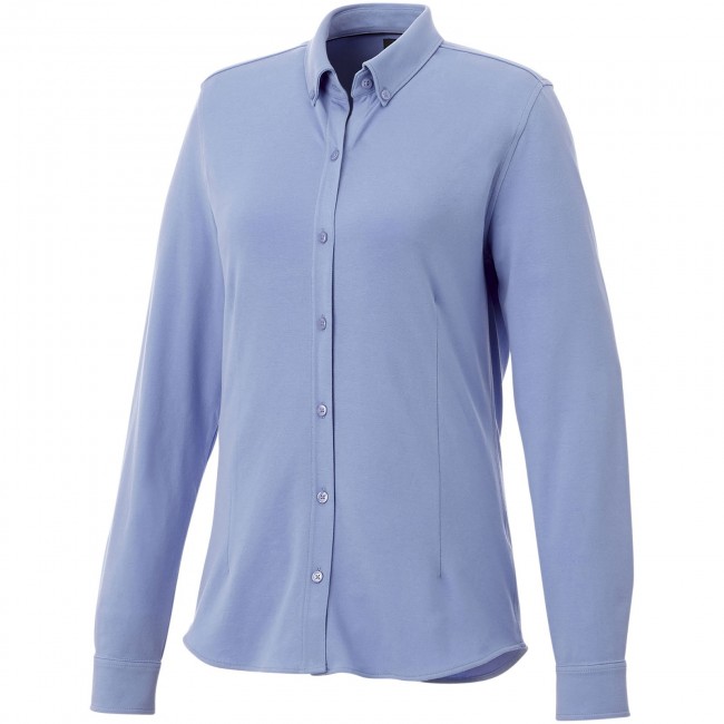 Promotional Bigelow long sleeve women's pique shirt - Image 4