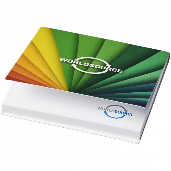 Promotional Sticky-Mate® soft cover squared sticky notes 75x75 - 25 pages