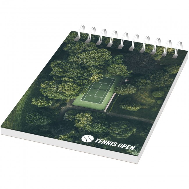 Promotional Desk-Mate® wire-o A7 notebook - 50 pages