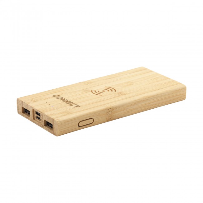 Promotional Bamboo 8000 Wireless Powerbank wireless charger