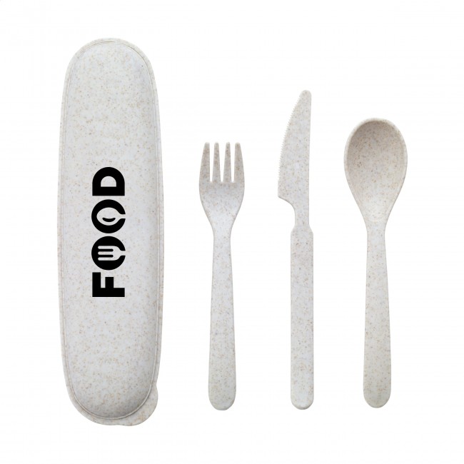 Promotional ECO Gusto wheat straw cutlery set