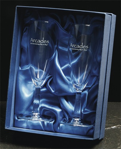 Promotional Pair Of Budget Champagne Flute Glasses