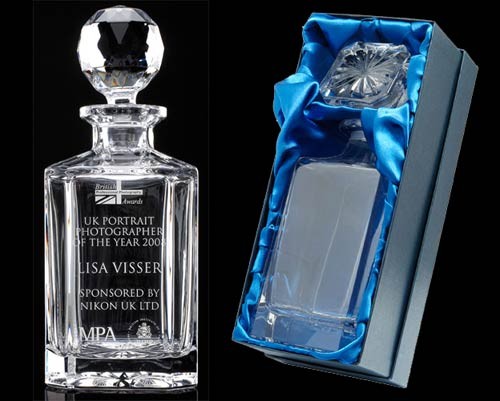 Promotional Large Plain Crystal Square Decanter