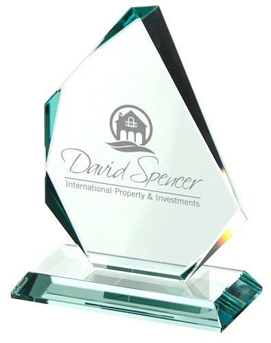 Promotional Medium Jade Green Trophy Award Prism