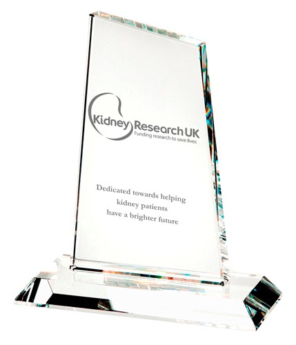 Promotional Optical Crystal Glass Medium Peak Trophy Award