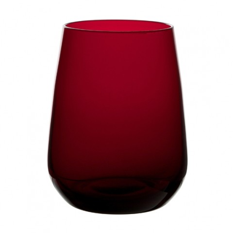 Promotional Cranberry Red Premium Crystal Water Tumbler