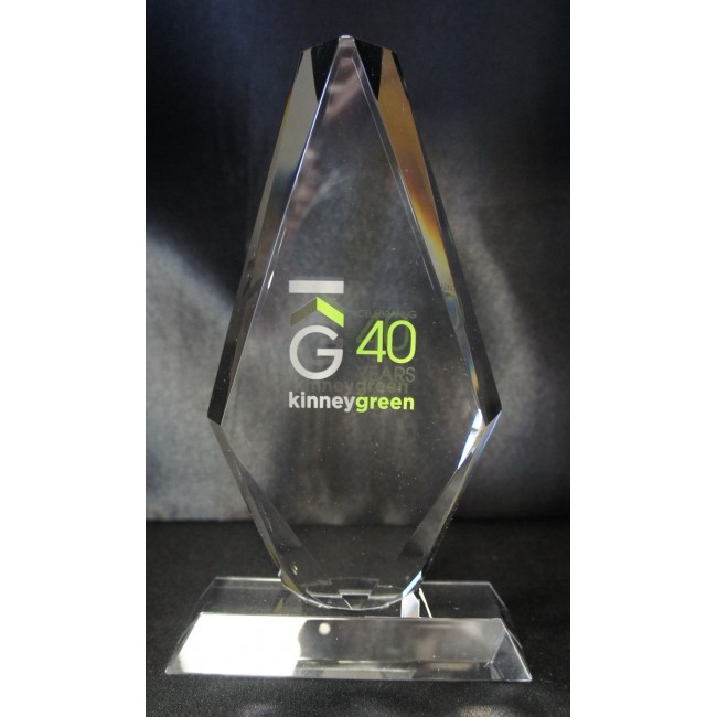 Promotional Crystal Facetted Diamond Shaped Award