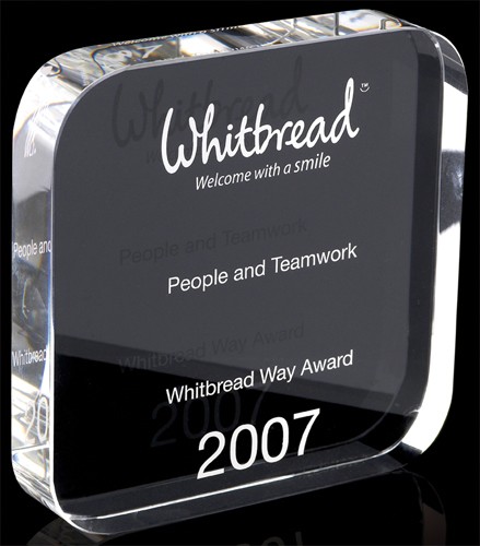 Promotional Optical Crystal Square Trophy Award