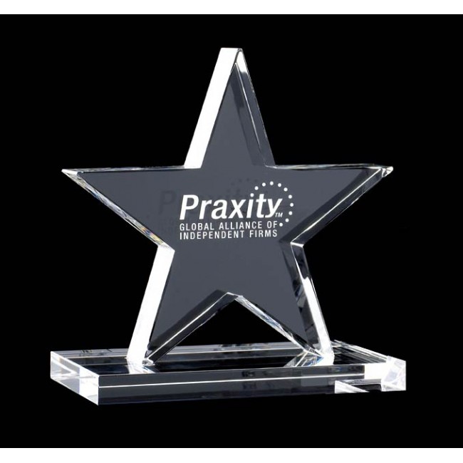 Promotional Optical Crystal Star On Crystal Base