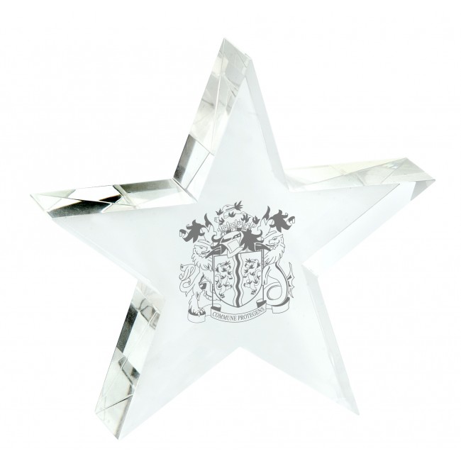 Promotional Small Optical Crystal Star Paperweight