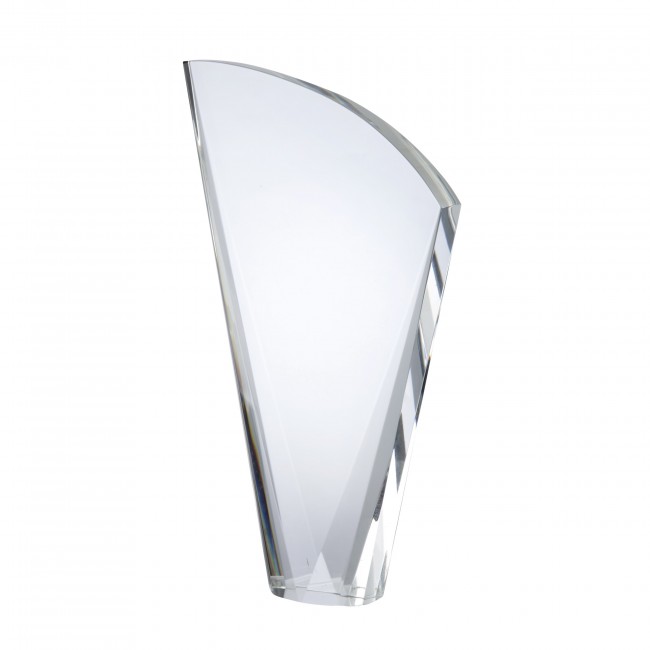 Promotional Medium Optical Crystal Harp Shape Modern Award