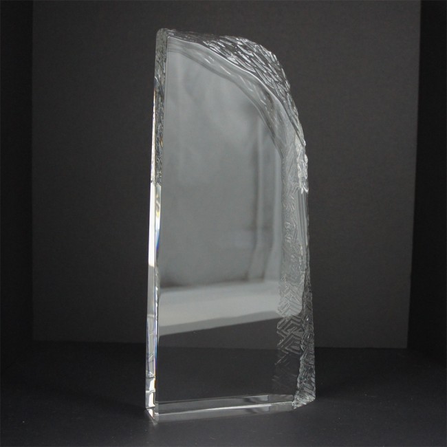 Promotional Medium Optical Crystal Ice Layered Block Award