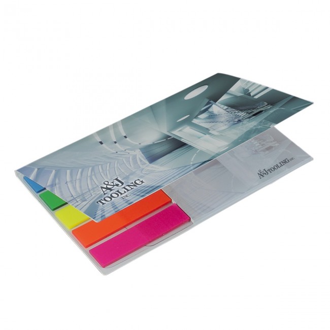 Promotional BIC® 75 mm x 75 mm Adhesive Notepad with Flag Booklet