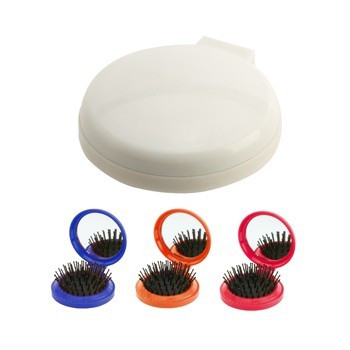 Promotional Hairbrush With Mirror Glance