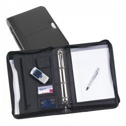 Promotional York A4 Leather Ring Binder Conference Folder