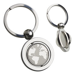 Promotional Swivel Globe Key Ring