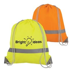 Promotional Neon High Viz Drawstring Rucksack