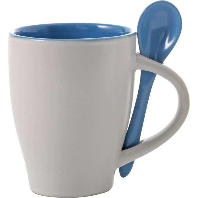 Promotional Coffee mug with spoon 300ml - Image 7