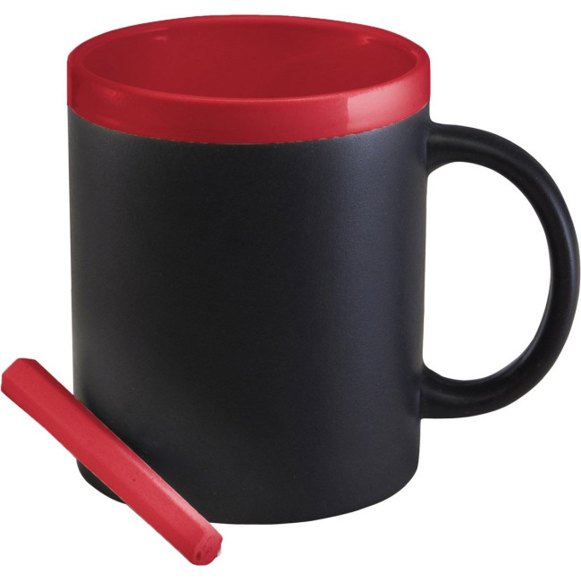 Promotional Stoneware mug with chalks 300ml - Image 2