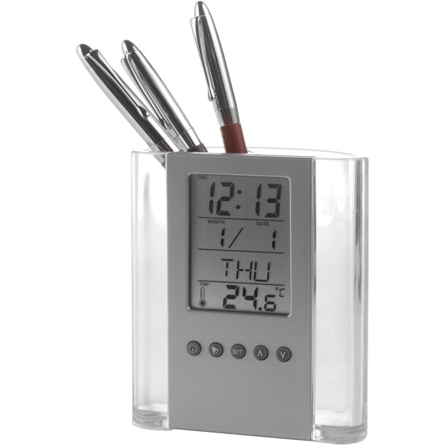 Promotional Pen holder with clock - Image 1