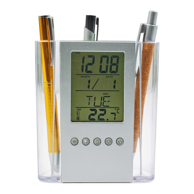 Promotional Pen holder with clock - Image 2