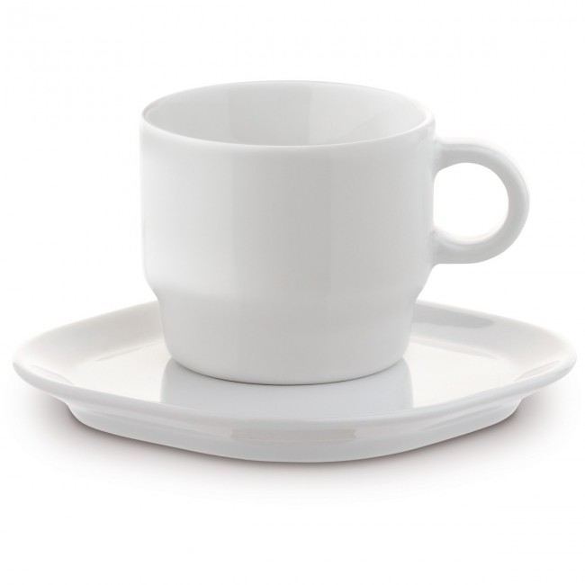 Promotional Satellite, small cup & saucer, square 180ml - Image 2