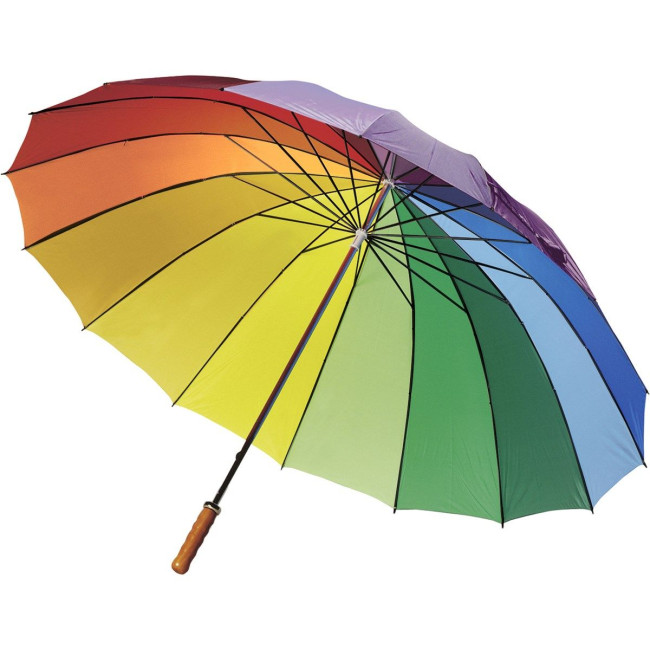 Promotional Rainbow polyester umbrella - Image 1